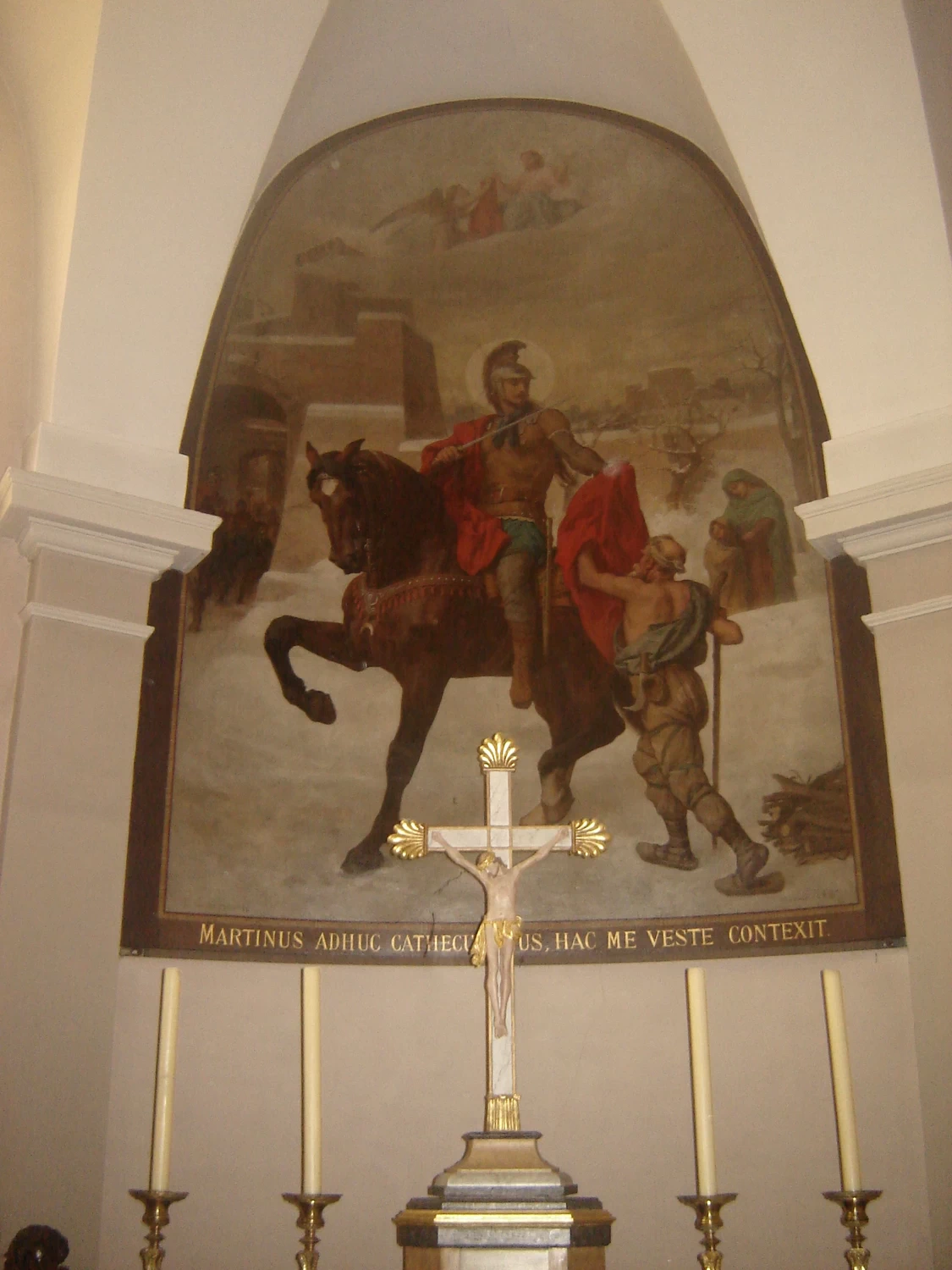 La condivisione del mantello di San Martino - Chiesa di Quingey Fresque St Martin